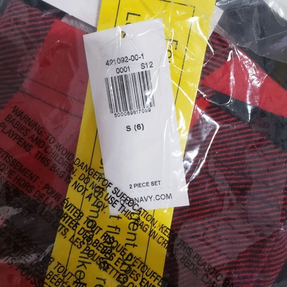 NWT Old Navy Matching Print Snug-Fit Pajama Set‎ for Kids in Red Gingham